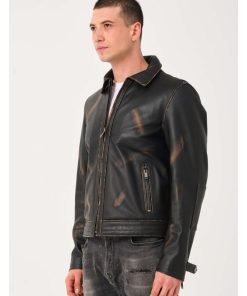 Men's Black Leather Jacket