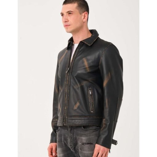 Men's Black Leather Jacket