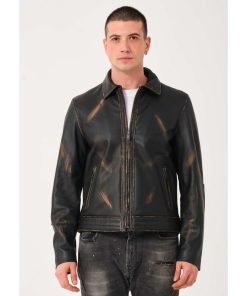 Men's Black Leather Jacket