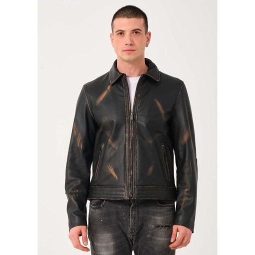 Men's Black Leather Jacket