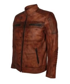 Cafe Racer Brown Motorcycle Jacket