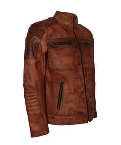 Cafe Racer Brown Motorcycle Jacket