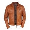 Men Cafe Racer Retro Moto Jacket