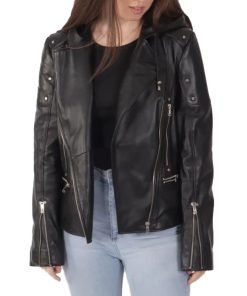 Women's Black Biker Leather Jacket