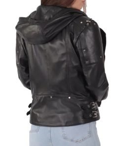Women's Black Biker Leather Jacket