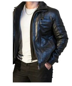DEBONAIR Black Leather Jacket