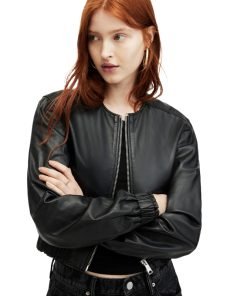 Everly Bomber Leather Jacket