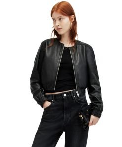 Everly Bomber Leather Jacket