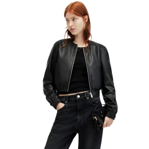 Everly Bomber Leather Jacket