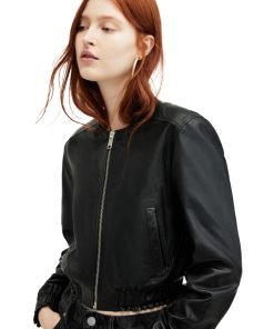 Everly Bomber Leather Jacket