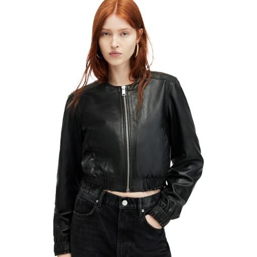 Everly Bomber Leather Jacket