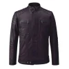 Firefly Moto Purple Biker Leather Jacket