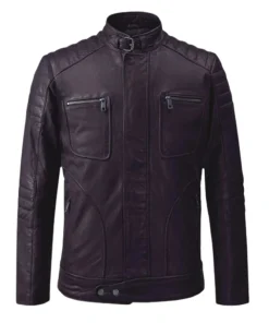 Firefly Moto Purple Biker Leather Jacket
