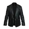 Men's Formal Blazer Button Style Leather Jacket