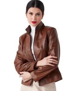 Women’s Real Tan Leather Classic Jacket
