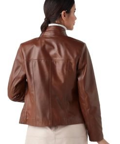Women’s Real Tan Leather Classic Jacket