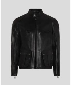 Men Classic Cafe Racer Leather Jacket