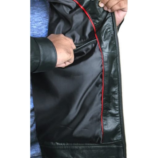 Orith Brown Biker Quilted Leather Jacket