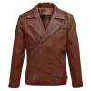 Ironwood Tan Biker Leather Jacket