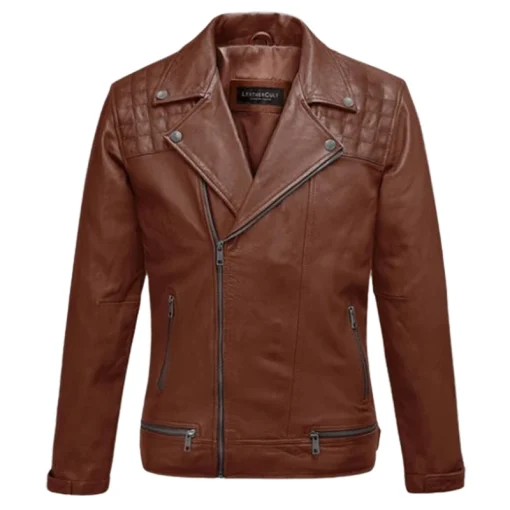 Ironwood Tan Biker Leather Jacket