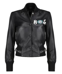 Women’s 804 Black Bomber Leather Jacket