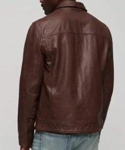 70’s Cracked Pattern Leather Jacket