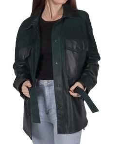 Women's Green Suede Jacket