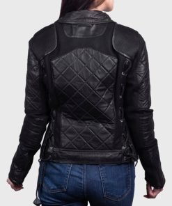 Women’s Black Quilted Leather Jacket