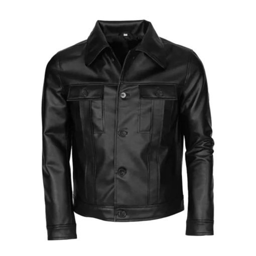 Men Black Leather Motorcycle Jacket