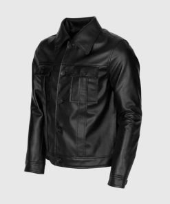 Men Black Leather Motorcycle Jacket