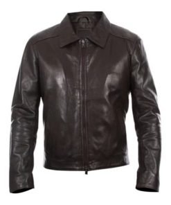 Men Brown Italian Real Leather Jacket