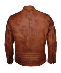 Cafe Racer Brown Motorcycle Jacket