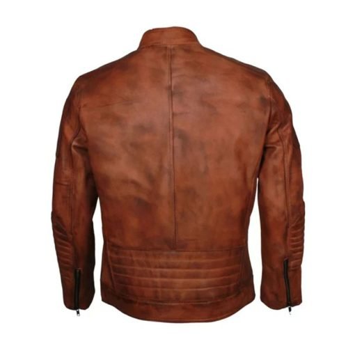 Cafe Racer Brown Motorcycle Jacket