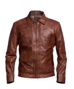 Men Cafe Racer Leather Jacket