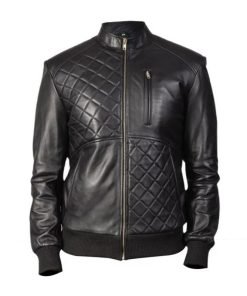 Men Moda Black Leather Jacket