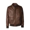 Men Motorcycle Distressed Brown Jacket