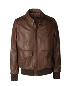 Men Motorcycle Distressed Brown Jacket