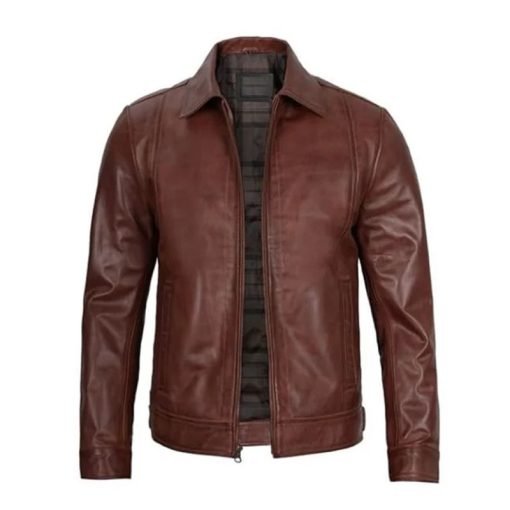Men Simple Cafe Racer Jacket