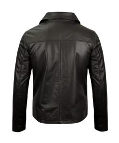 Men Turn Down Slimfit Black Jacket