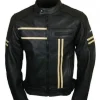 Mens-Black-Retro-Leather-Biker-Jacket