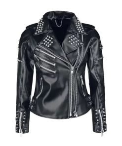 Black Studded Leather Jacket