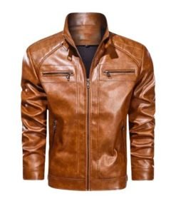 Men Brown Diamond Jacket