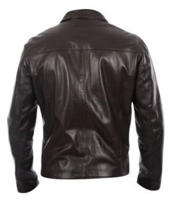 Men Brown Italian Real Leather Jacket