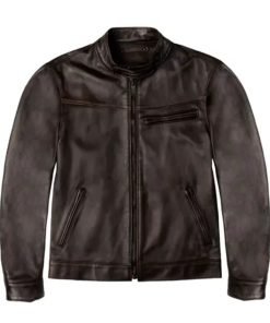 Men’s Brown Leather Roadster Jacket