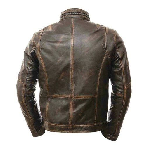 Cafe Racer Vintage Classic Biker Leather Jacket