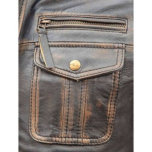 Cafe Racer Vintage Classic Biker Leather Jacket