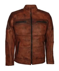 Cafe Racer Brown Motorcycle Jacket