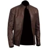 Mens-Cafe-Racer-Chocolate-Brown-Leather-Jacket