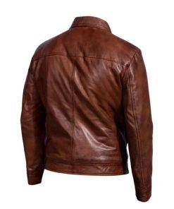 Men Cafe Racer Leather Jacket