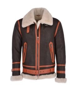 Men’s Flying Aviator Shearling Bomber Jacket